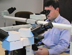 Dr. Howard & Multihead Microscope